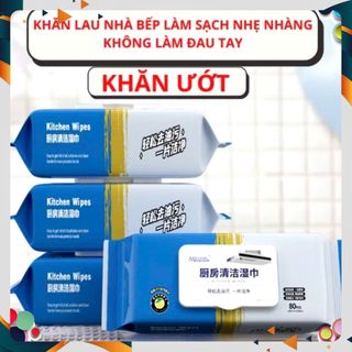2 BỊCH KHĂN GIẤY ƯỚT LAU BẾP - KHĂN ƯỚT LAU BẾP LAU ĐỒ GÓI 80 TỜ,Gói Khăn Ướt Lau Bếp Đa Năng,Khăn Lau Bếp Xịn- KHAN LAU