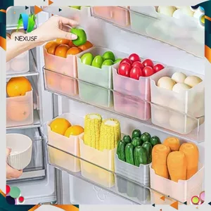 10 Hộp Nhựa (Q12) Đựng Thực Phẩm, Đồ Ăn, Rau Củ Để Cánh Cửa Tủ Lạnh Đa Năng Tiện Lợi - HỘP NHỰA ĐA NĂNG ĐỰNG ĐỒ CÁNH TỦ