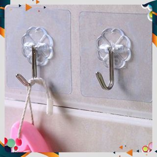 (COMBO 20) Móc Dán Tường Siêu Dính Trong Suốt Chịu Lực Tốt Treo Tường Chắc Chắn 6x6 cm