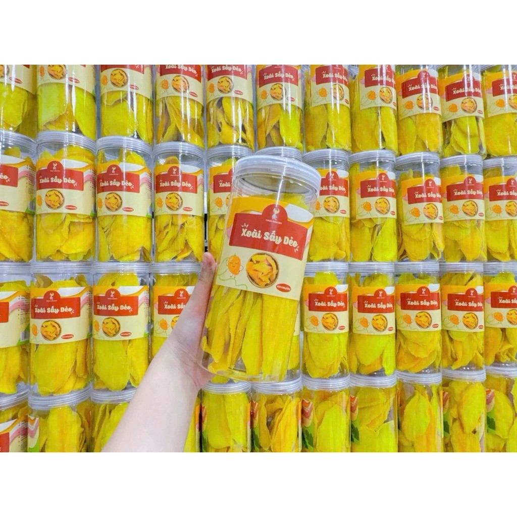 Xoài Sấy Dẻo 500g Chua Ngọt Tự Nhiên, Mềm Dẻo Ngon Ăn Vặt, Trái Cây Sấy Healthy