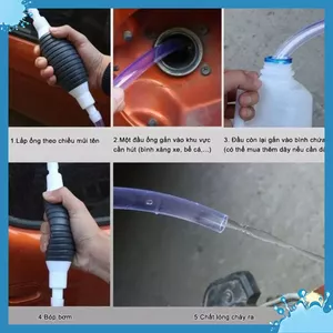 ỐNG HÚT XĂNG DẦU CHẤT LỎNG BÓP TAY DÀI 1M TIỆN LỢI - VÒI LẤY CHẤT LỎNG CAO CẤP - Hút Chất Lỏng Đa Năng