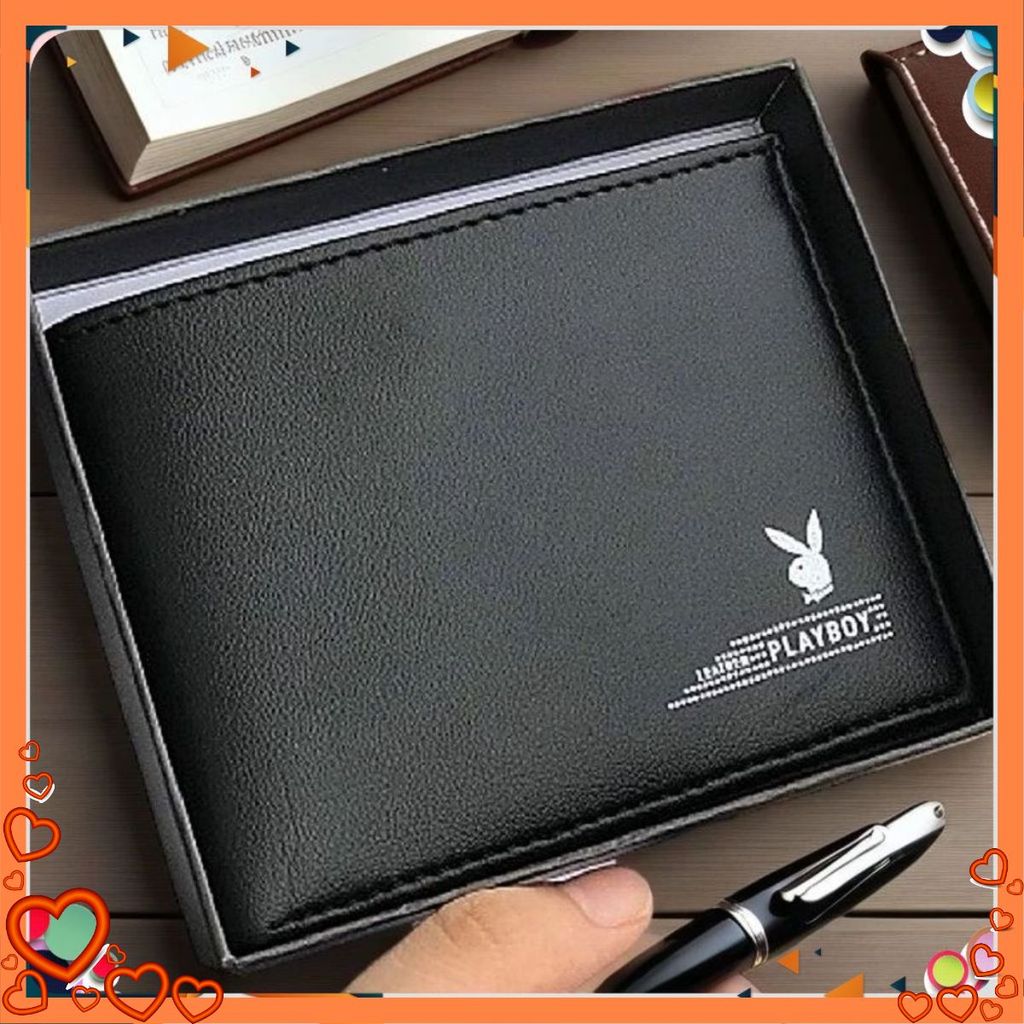 VÍ NAM PLAYBOY NHẬP KHẨU CHẤT DA ĐẸP THỜI TRANG CAO CẤP - Bóp Ví Da PU Nhiều Ngăn Đẳng Cấp Nam Tính, Ví Da Hàng Hiệu Nam