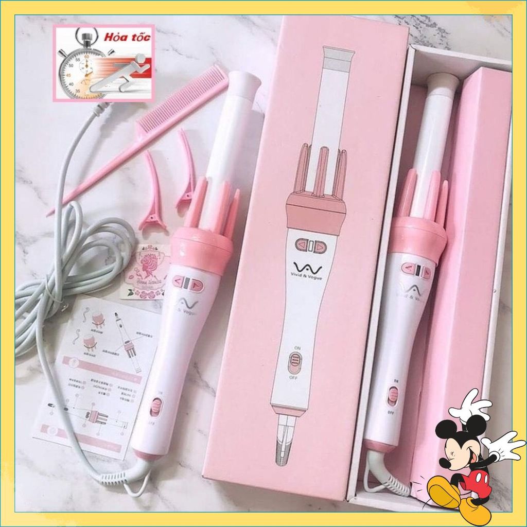 MÁY LÀM XOĂN TÓC TẠO KIỂU TÓC ĐẸP MỌI LÚC , Máy Uốn Tóc Tự Động Vivid Vogue 360 Thiết Bị Tạo Kiểu Tóc Độc Đáo, Hiện Đại