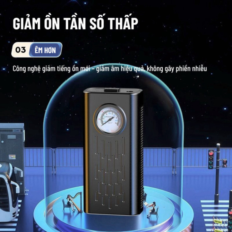 MÁY BƠM LỐP MINI SẠC USB, MÁY BƠM HƠI Ô TÔ TỰ NGẮT, Công Suất Mạnh Mẽ, Phù Hợp Ô Tô Xe Máy