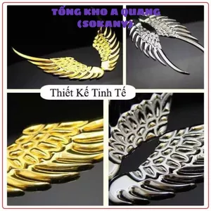 Cánh tiên trang trí logo thương hiệu xe hơi ô tô bản rộng, Đôi cánh thiên thần trang trí logo xe ôtô, xe hơi