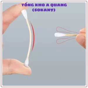 Tăm Bông Thân Gỗ Y Tế – Hộp Lớn 500 Que, Trang Điểm, Spa, Ngoáy Tai Tiện Lợi Cho Người Dùng