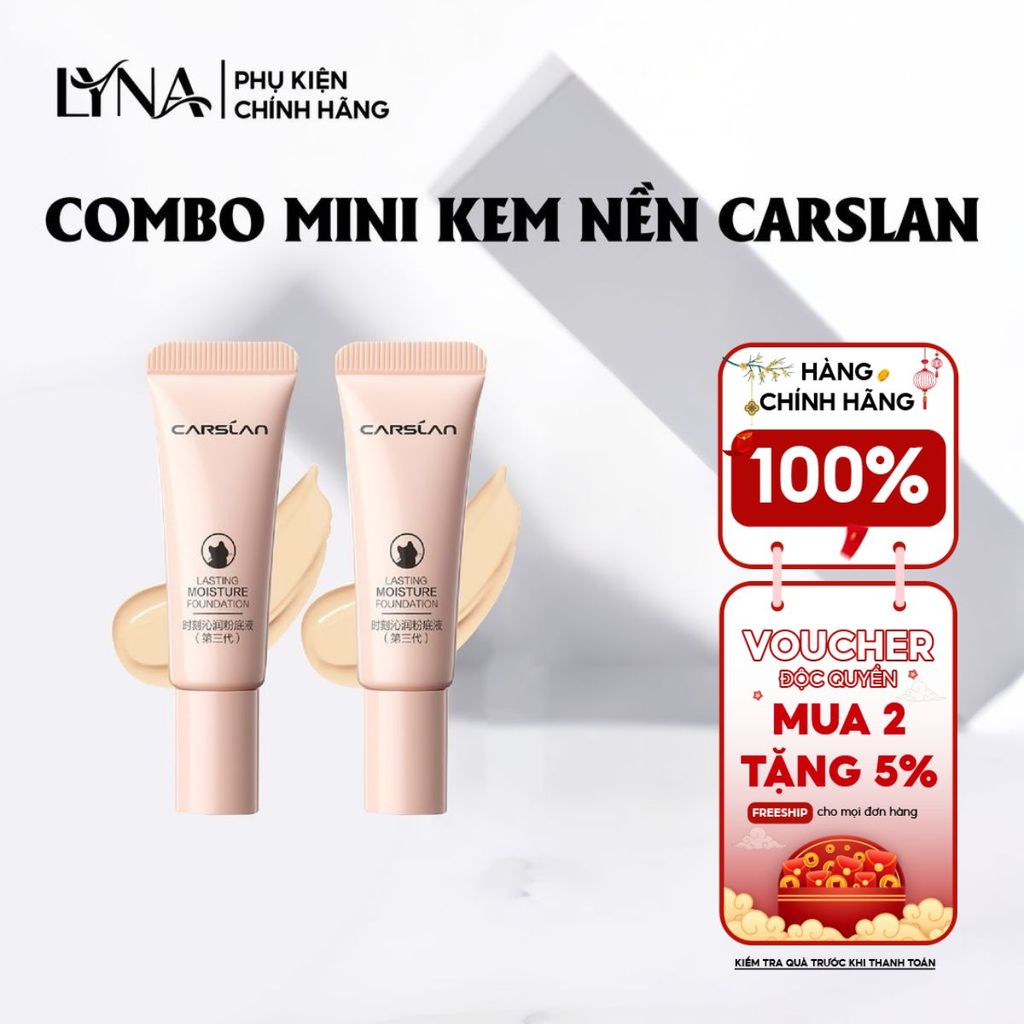 Kem Nền Dạng Tuýp CARSLAN Mini 5g – Da Đều Màu, Mịn Màng, Không Vón Cục ...