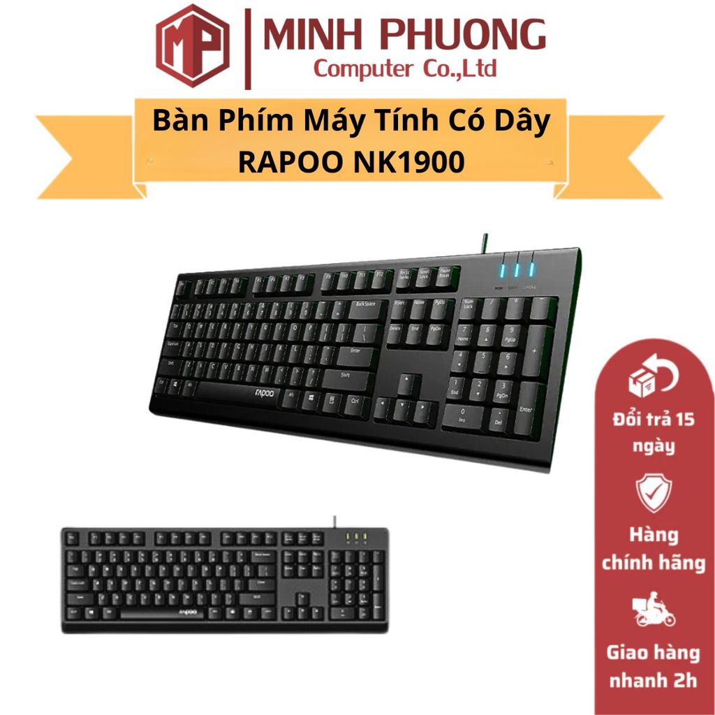 Bàn Phím Máy Tính Có Dây RAPOO NK1900 - Hàng Chính Hãng | Shopee Việt Nam