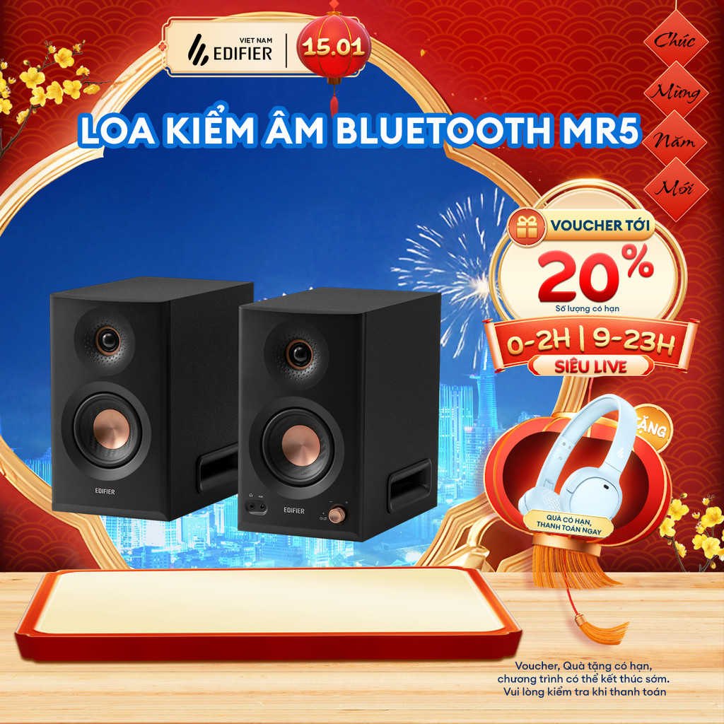 Loa Kiểm Âm Bluetooth EDIFIER MR5 | Công Suất 110W | Âm Thanh Chuyên Nghiệp | Hi-Res Audio Wireless | Bảo Hành 15 Tháng