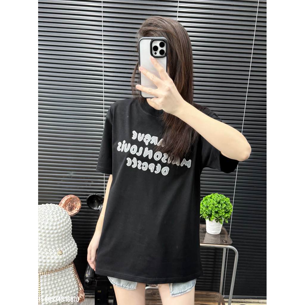 ÁO thun nam cổ tròn họa tiết thêu tay ngắn phong cách trẻ trung chuẩn from
