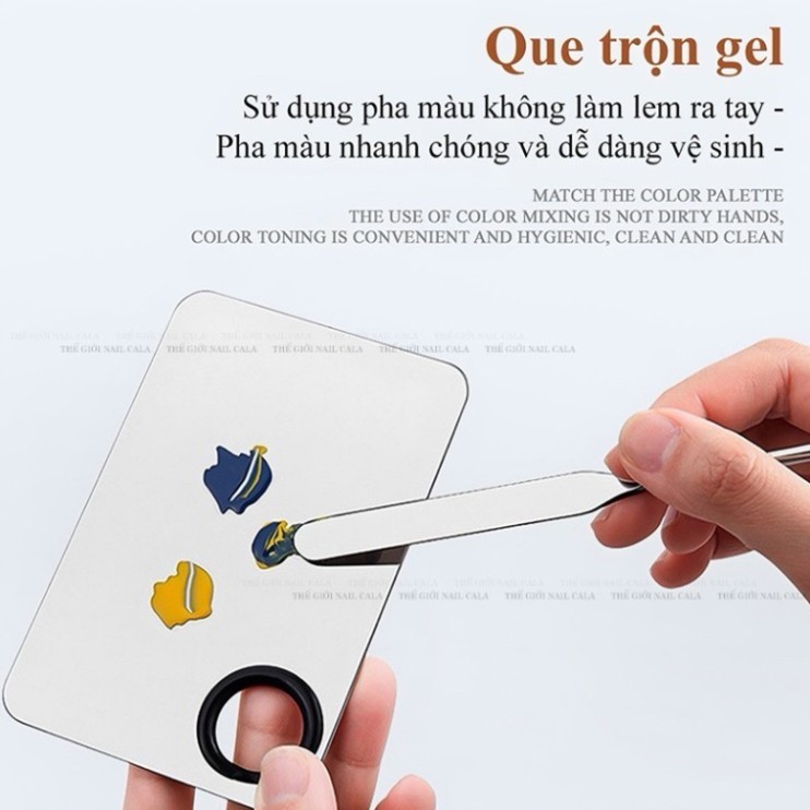 Cây lấy gel, cây trộn màu sơn pha gel thân gỗ - Dụng cụ làm móng nail đa năng