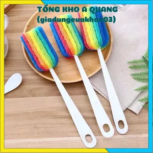 COMBO 10 Cây Cọ Rửa Đa Năng – Cọ Ly, Cốc, Lọ Hoa 7 Màu Cao Cấp, Tiện Lợi Cho Nội Trợ