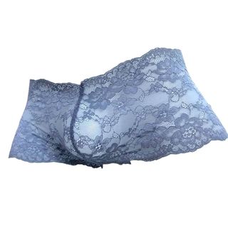 Q302 - Quần boxer ren nam màu xám xanh