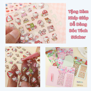 Sticker Dán Móng Tay Cho Bé Gái – Hoạt Hình Kuromi, Hello Kitty, Công Chúa, Thỏ Hồng, Sticker 3D 5D Siêu Dễ Thương