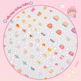 Sticker Dán Móng Tay Cho Bé Gái – Hoạt Hình Kuromi, Hello Kitty, Công Chúa, Thỏ Hồng, Sticker 3D 5D Siêu Dễ Thương