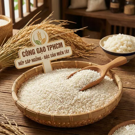 Gạo Nếp Sáp 3KG - Gạo Nếp Miền Tây - Dẻo - Thơm - Ngon