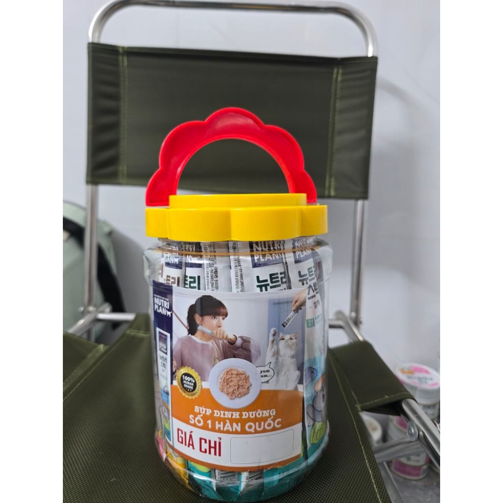 ( Combo 50 thanh mix vị)  Súp thưởng cho mèo Nutri plan Hàn Quốc, Nutri Stick cá hồi, gà, cá ngừ 14g