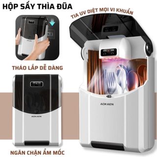 Máy Sấy Muỗng Đũa Thìa Và Khử Khuẩn Bằng Tia UV Cao Cấp - HỘP SẤY ĐŨA KHỬ KHUẨN TREO TƯỜNG