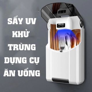 Máy Sấy Muỗng Đũa Thìa Và Khử Khuẩn Bằng Tia UV Cao Cấp - HỘP SẤY ĐŨA KHỬ KHUẨN TREO TƯỜNG