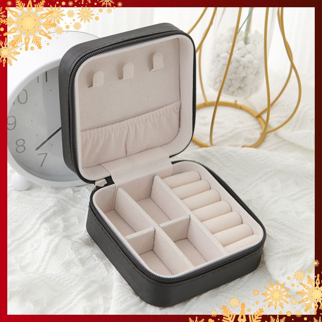 HỘP ĐỰNG TRANG SỨC BỌC DA CHẤT LIỆU PU CAO CẤP - Hộp Đựng Nữ Trang Đựng Nhẫn - Khuyên Tai Và Các Loại Trang Sức Tiện Lợi