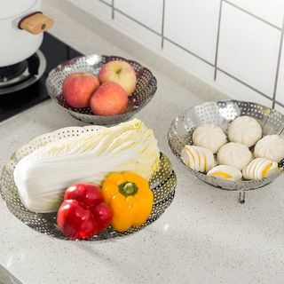 XỬNG/VỈ/KHAY HẤP INOX 304 - Xòe Cánh 3 Chân size Lớn Gấp Gọn Hấp Xôi Bánh Bao, Hải Sản- Đồ Ăn 4.5 13 đánh - HẤP XÒE