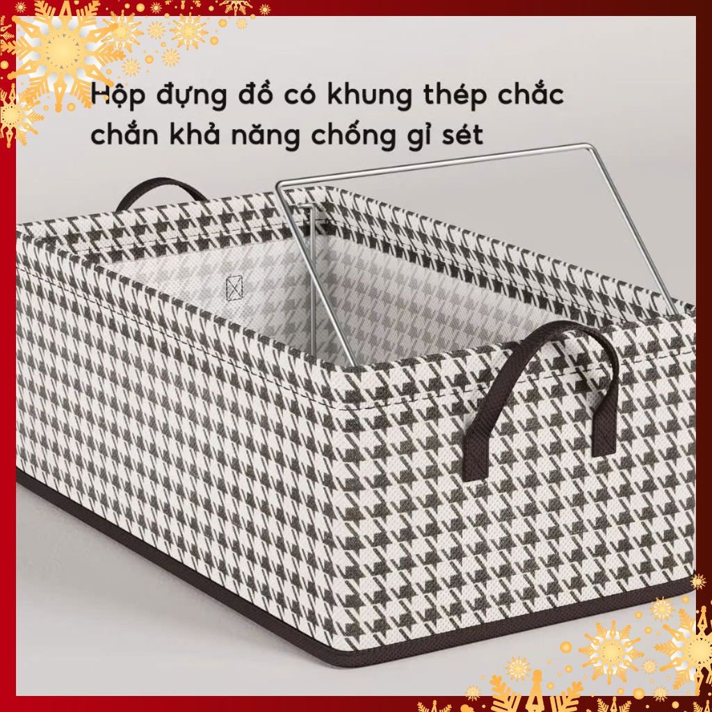 Hộp Đựng Khung Sắt Tiện Lợi-Hộp Đựng Gấp Gọn-Sang Trọng-Tiết Kiệm Diện Tích – HỘP VẢI SANG TRỌNG CÓ ĐẾ LÓT