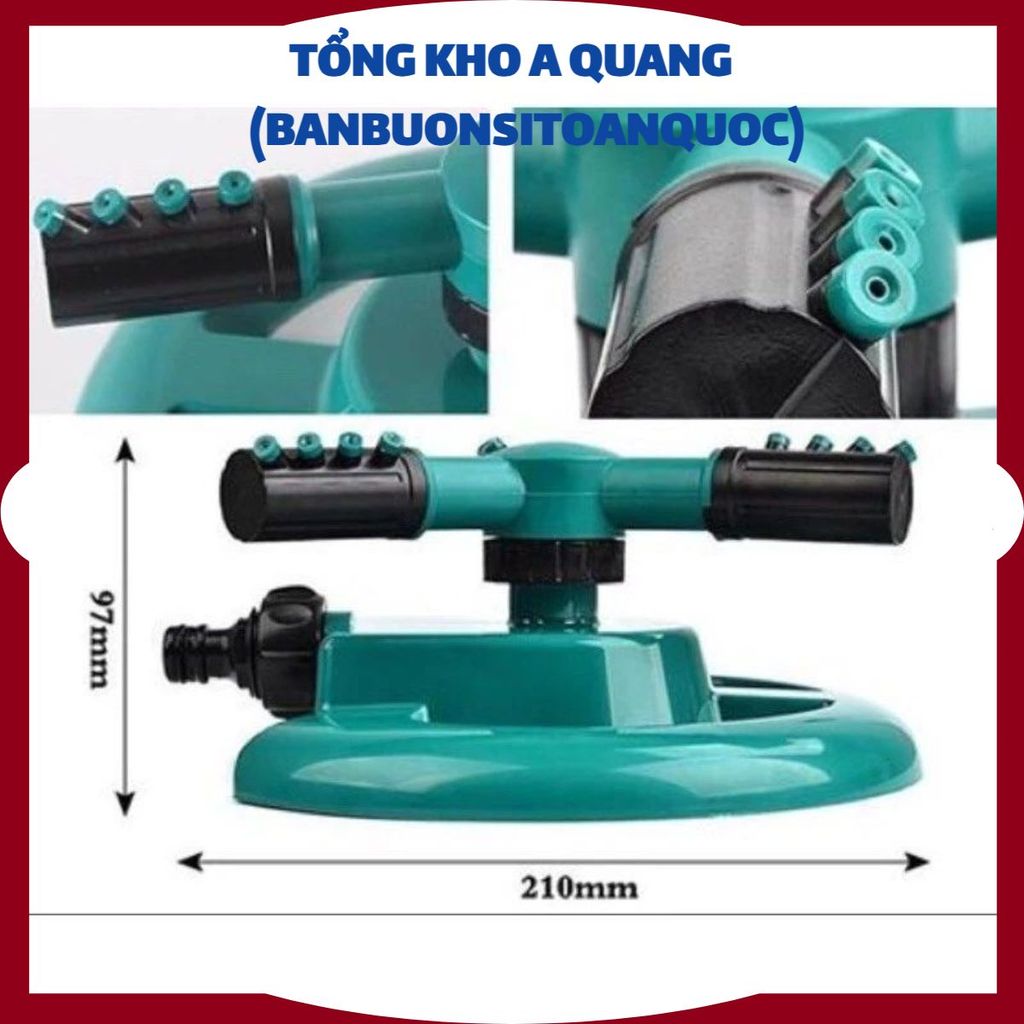 VÒI PHUN NƯỚC TƯỚI CÂY XOAY TRÒN 360 ĐỘ - Vòi Tưới Cây Tự Động - Vòi Tưới Làm Mát Mái Tôn Thủy Lực Xoay 360 Độ