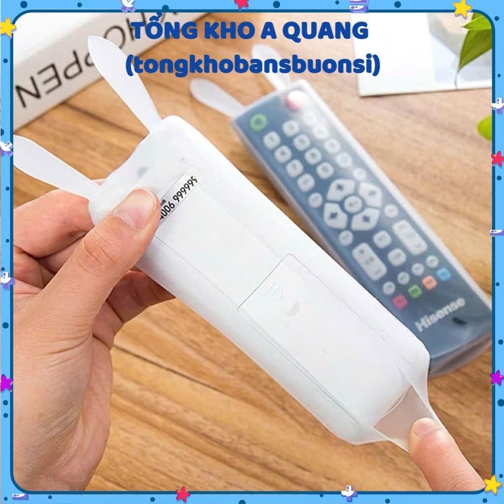 Vỏ bọc remote hình tai thỏ phát sáng – Silicon mềm chống nước & bụi, phù hợp cho TV LG và điều hòa