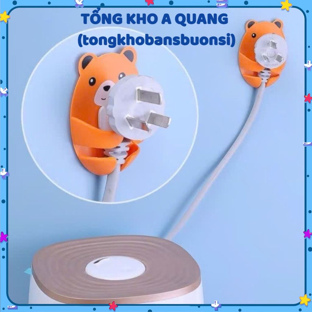 Dụng cụ giữ đầu dây điện đa năng – Thiết kế gấu cute giúp decor không gian sống thêm phần dễ chịu