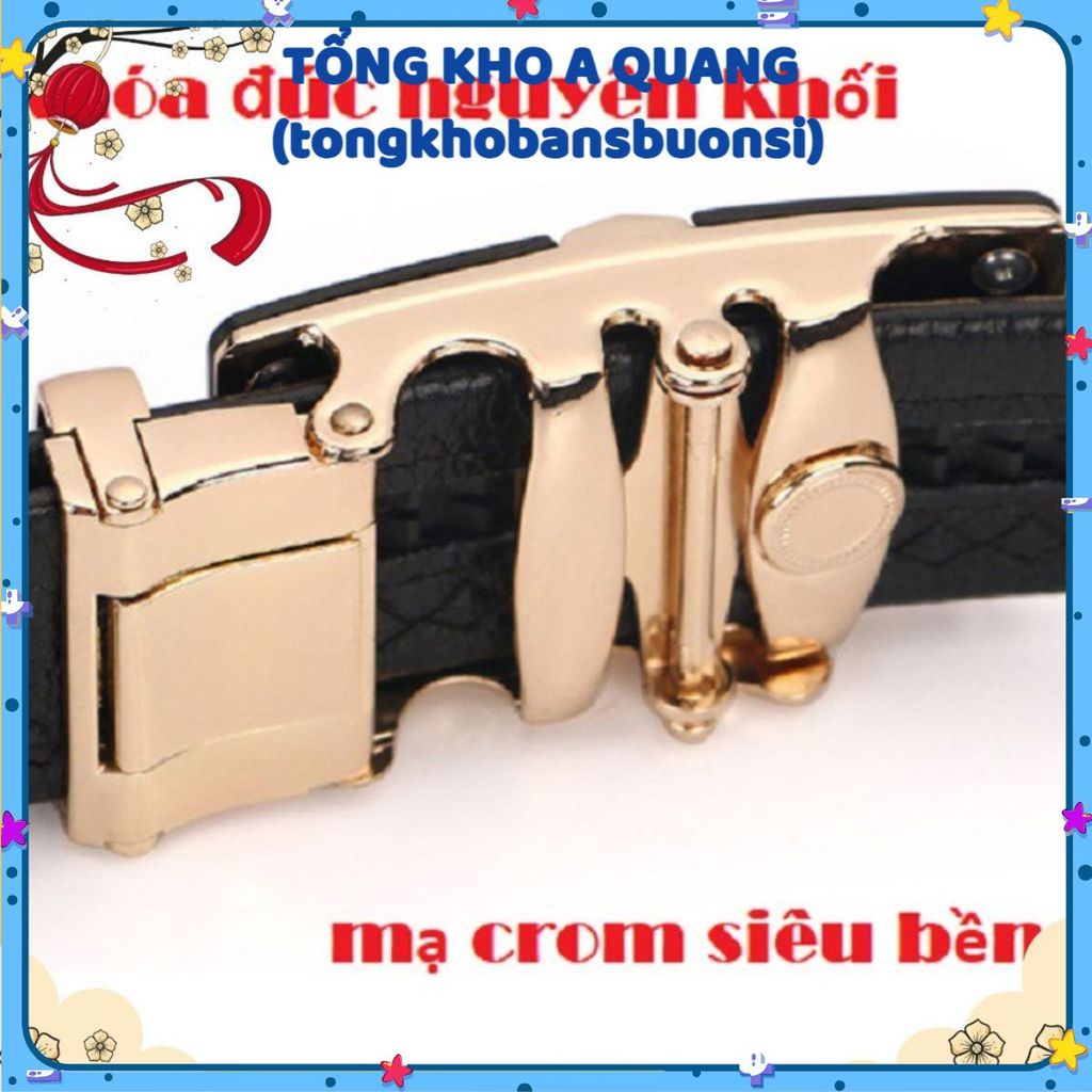 [Dây Lưng] Thắt Lưng Da Nam Hàng Hiệu Cao Cấp Khóa Cài. Dây Nịt Nam Da Bò 100% Chính Hãng Mạ Vàng Nam Tính GC35
