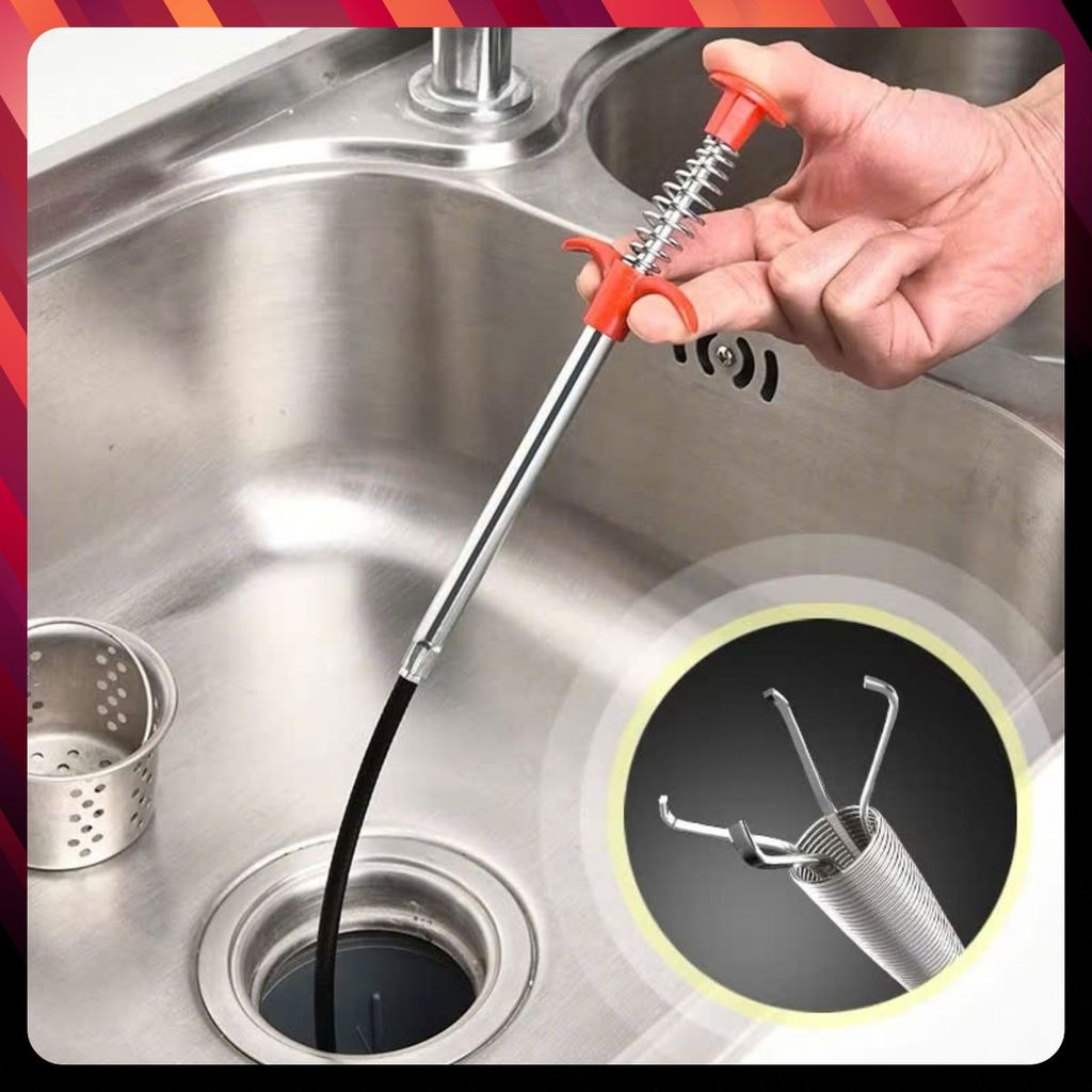 (COMBO 2) CÂY THÔNG CỐNG CÓ ĐẦU GẮP RÁC - Dụng Cụ Gắp Rác Thông Cống Cây Que Gắp Lông Tóc Siêu Việt Thông Tắc