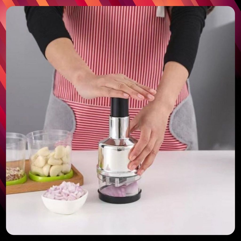 DỤNG CỤ DẬP TỎI GIA VỊ NHÀ BẾP - Xay Hành Tỏi Ớt Nhà Bếp Bằng Nhựa -INOX- Thiết Kế Thao Tác Sử Dụng Dễ Dàng