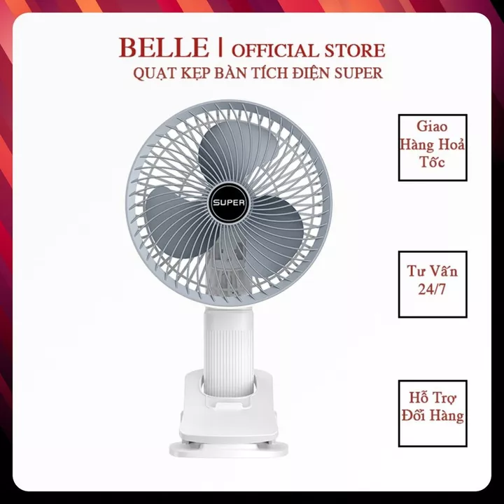 QUẠT KẸP ĐA NĂNG ĐỂ BÀN SUPER 3IN1 KẸP BÀN - Kẹp Điện Thoại Hoặc Gắn Bàn Quạt Cầm Tay Nhỏ Gọn Tiện Dụng