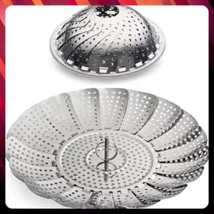 XỬNG/VỈ/KHAY HẤP INOX 304 - Xòe Cánh 3 Chân size Lớn Gấp Gọn Hấp Xôi Bánh Bao, Hải Sản- Đồ Ăn 4.5 13 đánh - HẤP XÒE