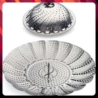 XỬNG/VỈ/KHAY HẤP INOX 304 - Xòe Cánh 3 Chân size Lớn Gấp Gọn Hấp Xôi Bánh Bao, Hải Sản- Đồ Ăn 4.5 13 đánh - HẤP XÒE