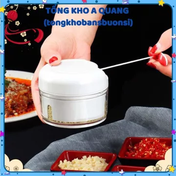 [FREESHIP❤️] MÁY XAY KÉO TAY MINI ❤️DỤNG CỤ XAY TỎI ỚT ĐA NĂNG, Máy Xay Tỏi Ớt cầm tay Mini, Cối Xay Tỏi, Ớt Dây Rút