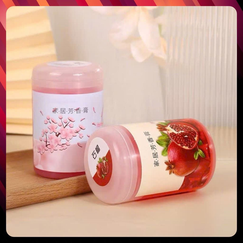 Sáp Thơm Ô Tô Hương Hoa Quả 90G Loại Có Thể Nâng Nắp Hộp Tròn- LỌ SÁP THƠM - MÃ: SAP521