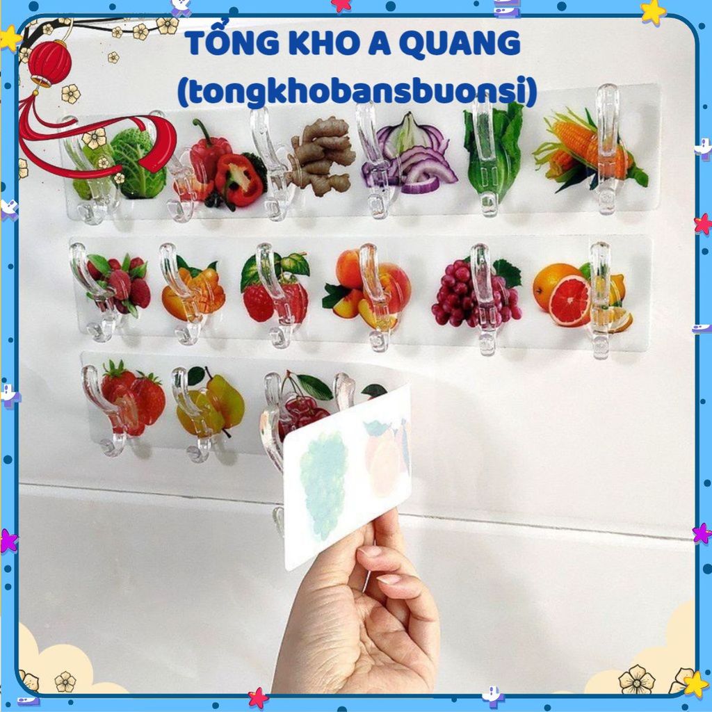 [COMBO 10] Thanh Treo Đồ Dán Tường 6 Móc Liền Mạch 3D- Móc Dán Tường 3D Trong Suốt Siêu Dính -Siêu Chịu Lực TỐT