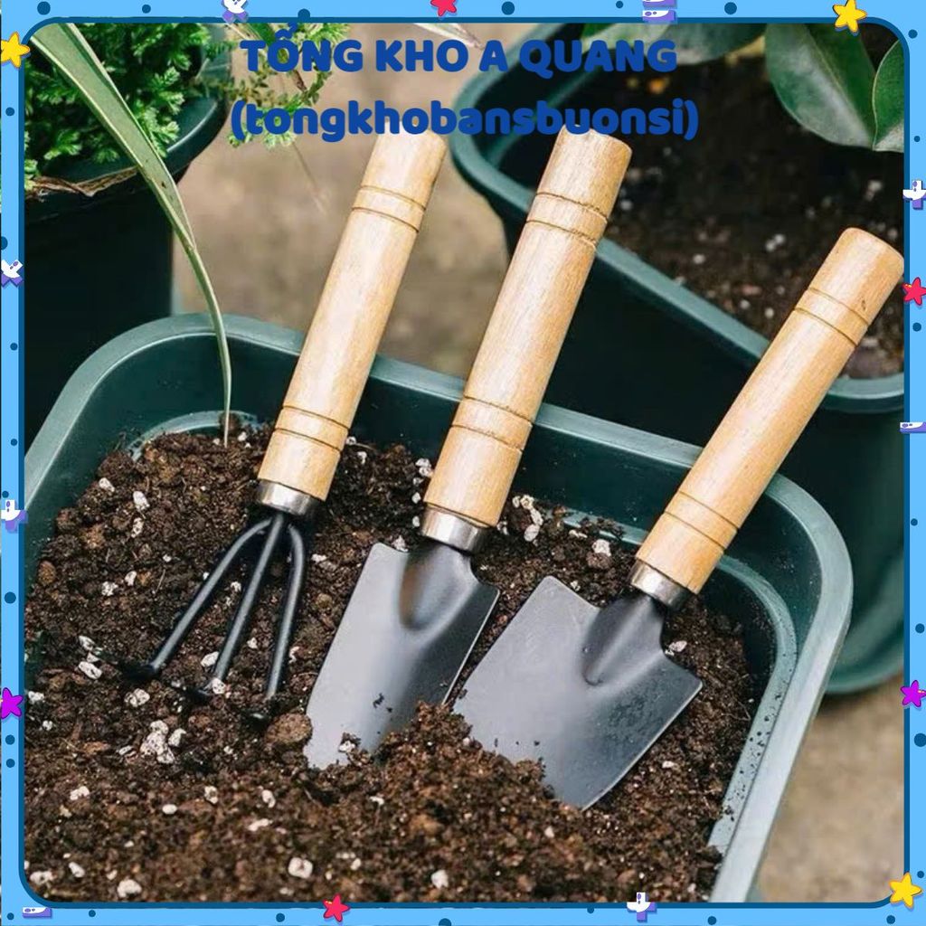 Combo 3 Món Làm Vườn Mini Tiện Lợi,Bộ 3 Dụng Cụ Làm Vườn Mini Gọn Nhẹ - DỤNG CỤ TRỒNG HOA CẦM TAY CHO NGƯỜI MỚI