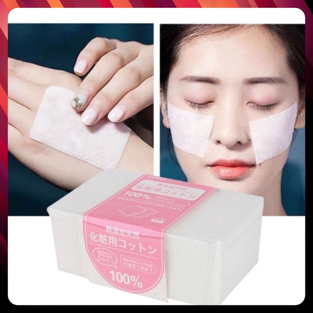 BÔNG TẨY TRANG MINISO 1000 MIẾNG SỬ DỤNG ĐỂ TẨY TRANG VÀ ĐẮP MẶT NẠ DẠNG NƯỚC - Bông Đắp Toner Xịn