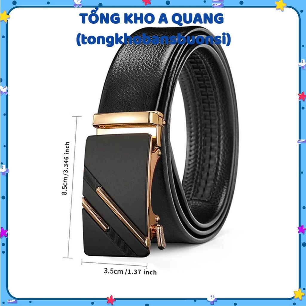 Thắt lưng nam da, thắt lưng nam khóa tự động mặt trượt thông minh