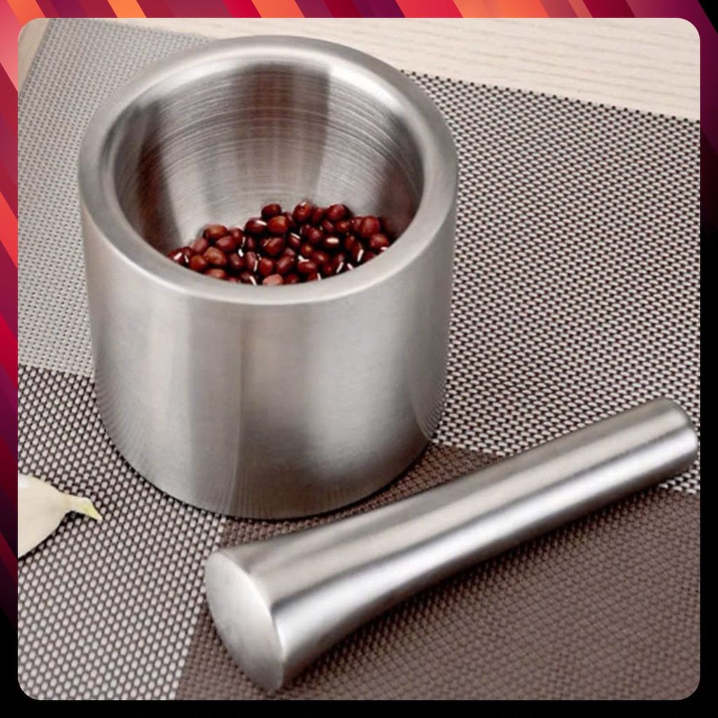 Bộ Chày Cối Bằng Inox Cầm Tay Siêu Tiện Lợi- SET CHÀY CỐI BẰNG INOX - MÃ: CHAYCOI35