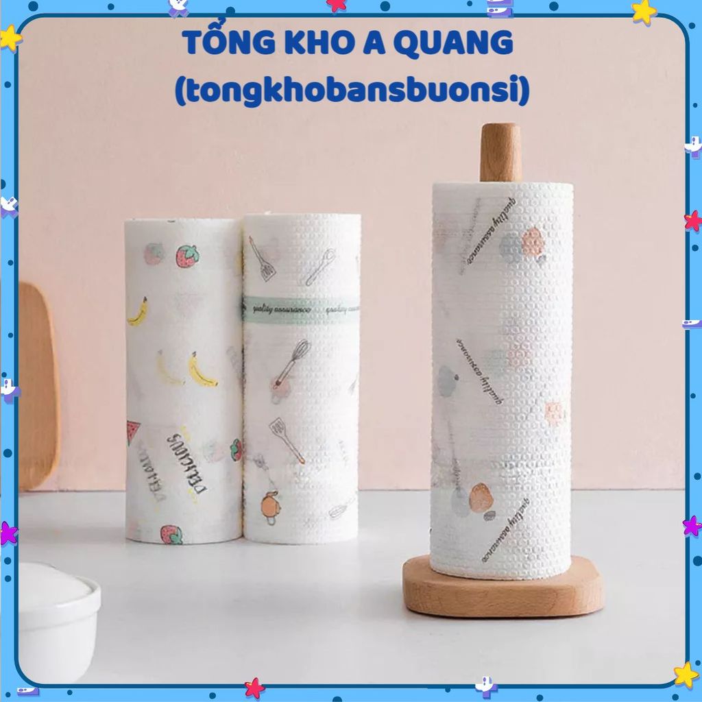 Giấy Lau Bếp Đa Năng Khăn Giấy Đa Năng Lau Bếp Cuộn 40 Tờ KT: 25*40Cm