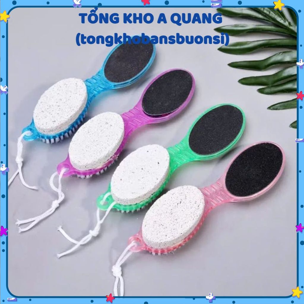 DỤNG CỤ CHÀ GÓT CHÂN BỌT BIỂN 4IN1 TẨY DA CHẾT - Mài Gót Chân Tại Nhà Tiện Lợi - Cây Chà Chân 4 Mặt