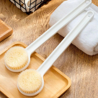 1 BÀN CHẢI TẮM CHÀ LƯNG TẨY TẾ BÀO CHẾT MÁT XA CƠ THỂ TAY CẦM DÀI TIỆN DỤNG - cọ muji