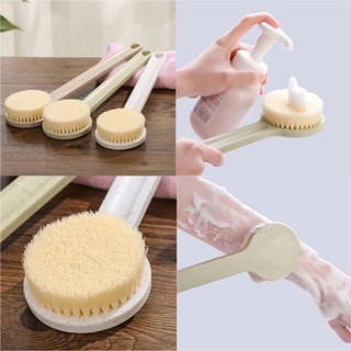 1 BÀN CHẢI TẮM CHÀ LƯNG TẨY TẾ BÀO CHẾT MÁT XA CƠ THỂ TAY CẦM DÀI TIỆN DỤNG - cọ muji