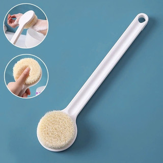 1 BÀN CHẢI TẮM CHÀ LƯNG TẨY TẾ BÀO CHẾT MÁT XA CƠ THỂ TAY CẦM DÀI TIỆN DỤNG - cọ muji
