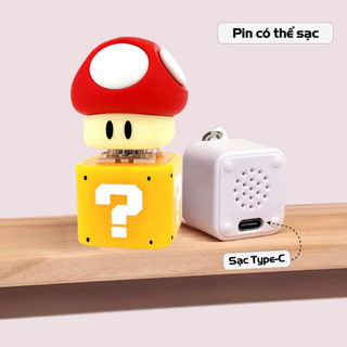 Móc khóa gõ âm vui nhộn màu vàng sang trọng, tích hợp LED & pin, quà tặng độc đáo cho mọi giới.