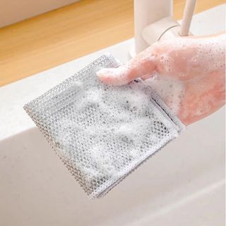 [COMBO 10] KHĂN LƯỚI RỬA BÁT KIM LOẠI - Khăn Lưới Dùng Lau Bát Chén Dĩa - Cọ Rửa Xoong Nồi Chống Bám Dầu