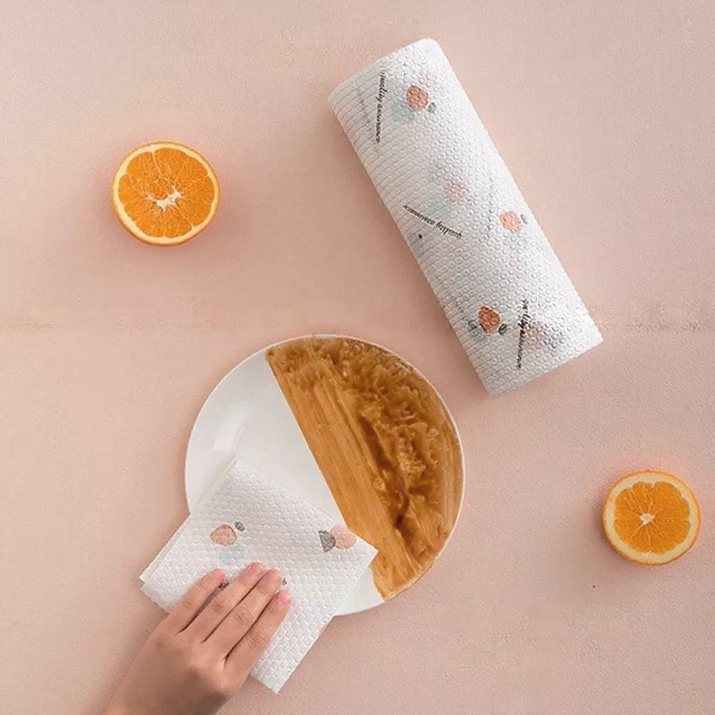 Giấy Lau Bếp Đa Năng Khăn Giấy Đa Năng Lau Bếp Cuộn 40 Tờ KT: 25*40Cm